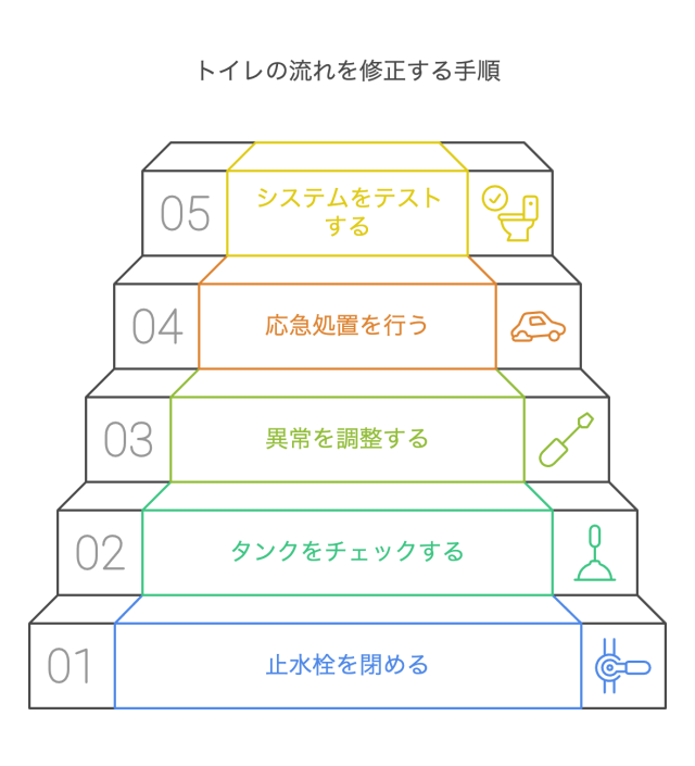 トイレを修正する手順