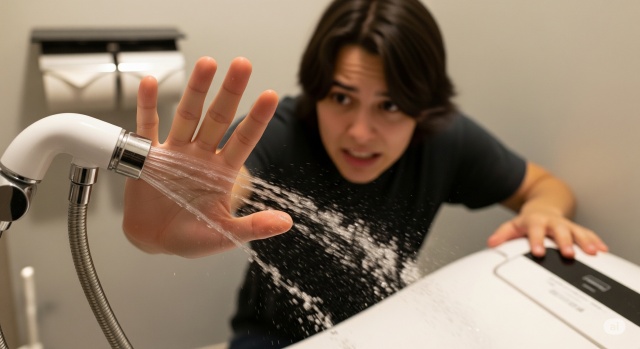 ノズル掃除中に水を止めたい時の方法