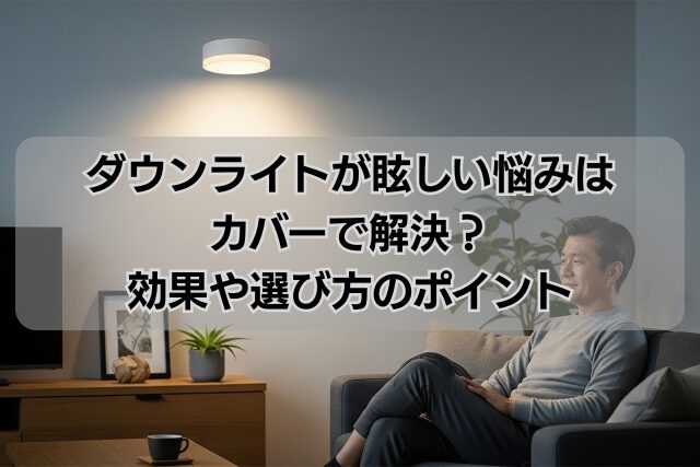 ダウンライトが眩しい悩みはカバーで解決？効果や選び方のポイント