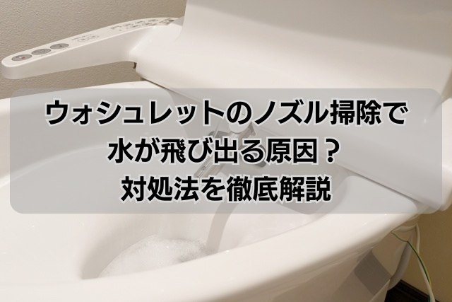 ウォシュレットのノズル掃除で水が飛び出る原因？対処法を徹底解説