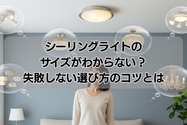 シーリングライトのサイズがわからない？失敗しない選び方のコツとは