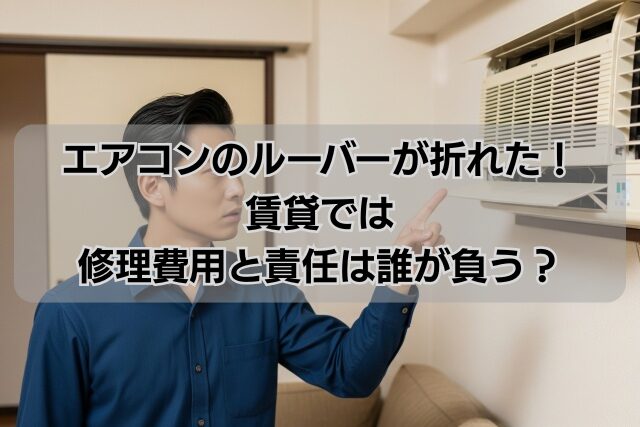エアコンのルーバーが折れた！賃貸では修理費用と責任は誰が負う？