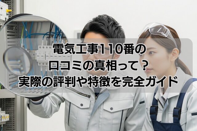 電気工事110番の口コミの真相って？実際の評判や特徴を完全ガイド