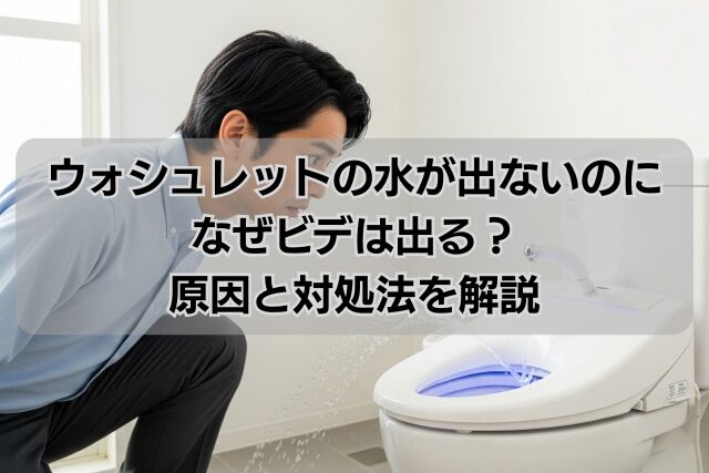 ウォシュレットの水が出ないのになぜビデは出る？原因と対処法を解説
