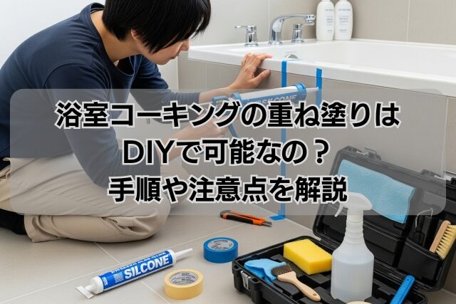 浴室コーキングの重ね塗りはDIYで可能なの？手順や注意点を解説