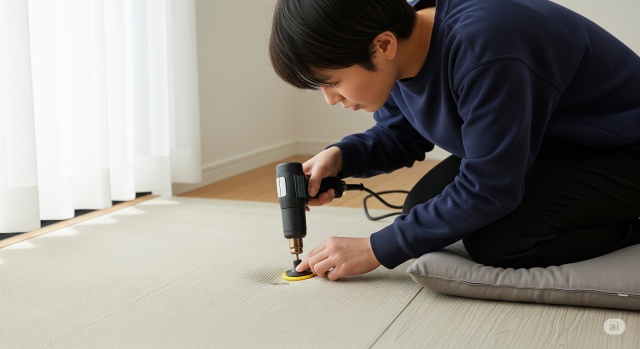 基本的なクッションフロアのへこみの直し方