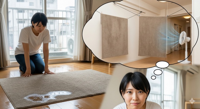 諦めないで！カーペット干す場所がない時の解決策