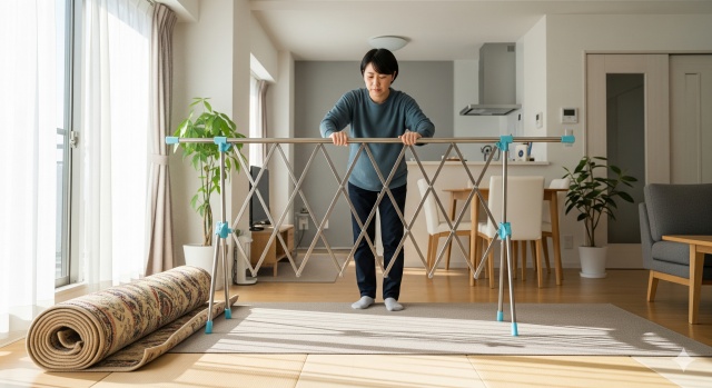 カーペットを干す場所がない時の対処法