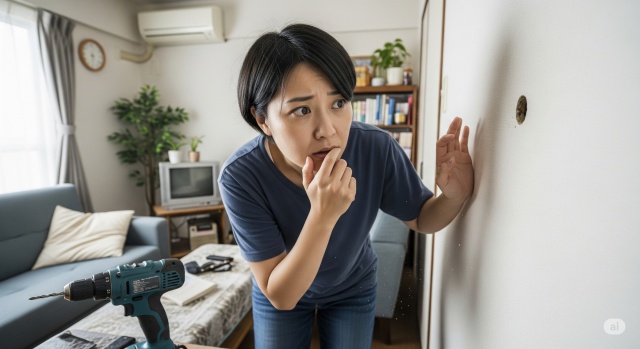 賃貸で無断でビス穴を開けてしまったら？