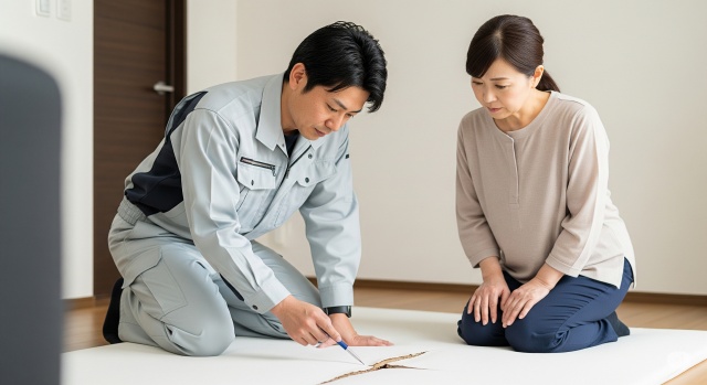 業者依頼も解説!クッションフロアのえぐれ補修