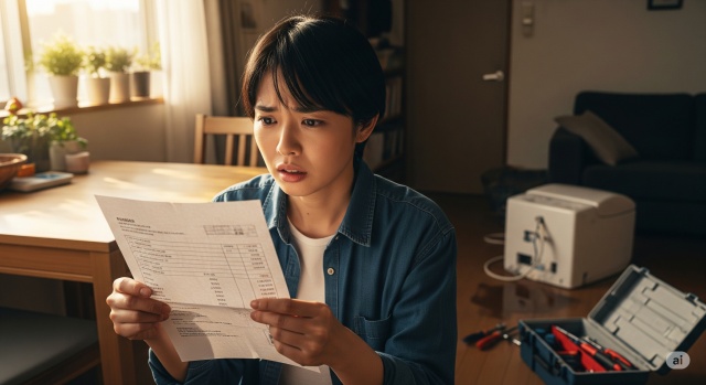 点灯ランプが故障した際の修理費用