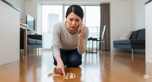 賃貸でフローリングのニスが剥がれた時の対処法