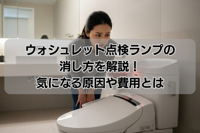 ウォシュレット点検ランプの消し方を解説！気になる原因や費用とは