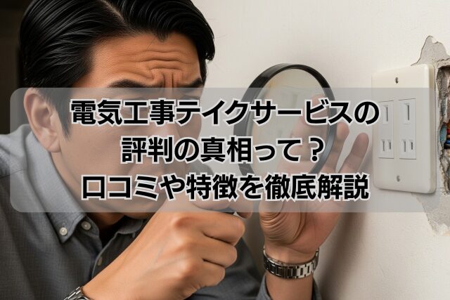 電気工事テイクサービスの評判の真相って？口コミや特徴を徹底解説