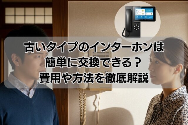 古いタイプのインターホンは簡単に交換できる？費用や方法を徹底解説