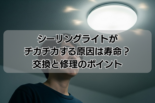 シーリングライトがチカチカする原因は寿命？交換と修理のポイント