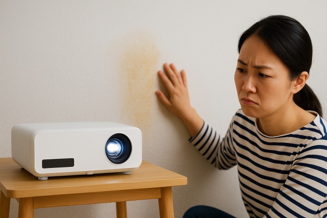 プロジェクターで壁は変色する？
