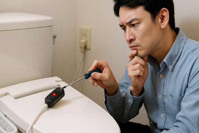 ウォシュレットの漏電ランプが消えない理由って？