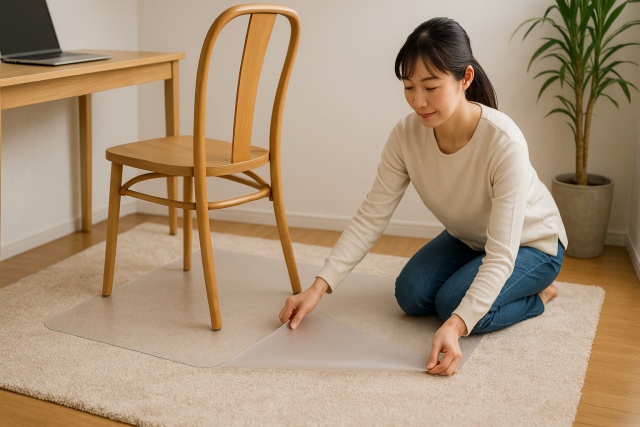 カーペットで椅子を滑りやすくする方法