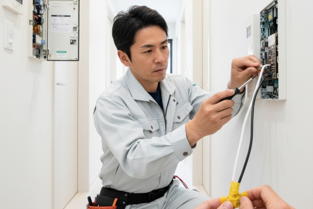 インターホン電源直結式の外し方