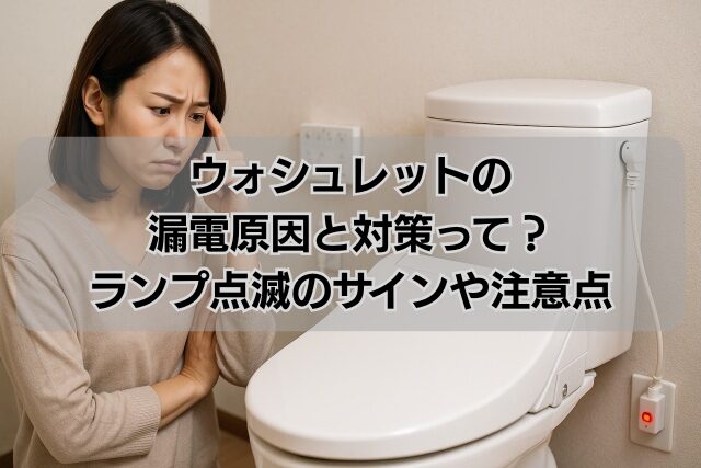 ウォシュレットの漏電原因と対策って？ランプ点滅のサインや注意点