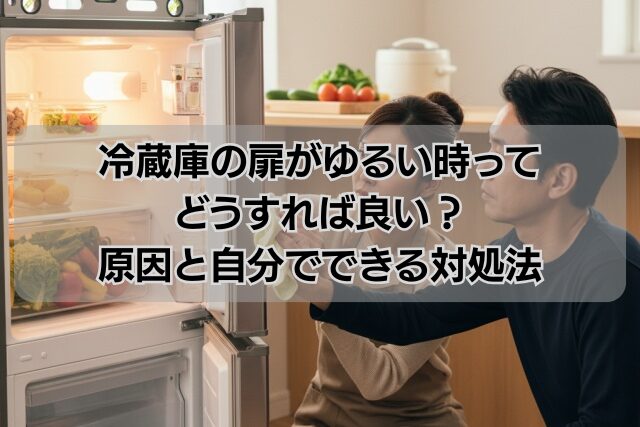 冷蔵庫の扉がゆるい時ってどうすれば良い？原因と自分でできる対処法