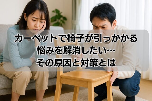 カーペットで椅子が引っかかる悩みを解消したい…その原因と対策とは