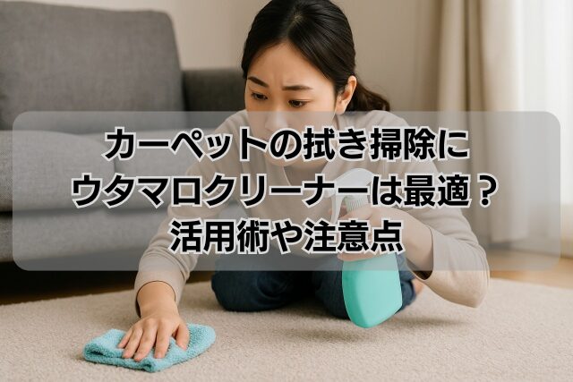 カーペットの拭き掃除にウタマロクリーナーは最適？活用術や注意点