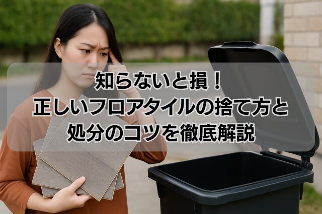 知らないと損！正しいフロアタイルの捨て方と処分のコツを徹底解説