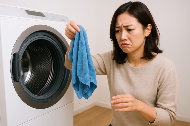 洗濯乾燥機に濡れたままの衣類はNG？