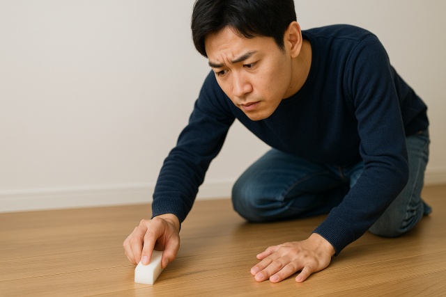フローリングについたカーペット跡は消える?