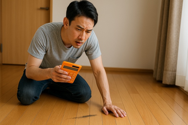 フローリングのゴム跡で退去費用はどのくらい?