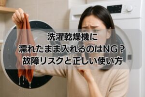 洗濯乾燥機に濡れたまま入れるのはNG?故障リスクと正しい使い方