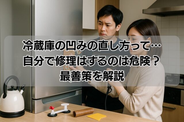 冷蔵庫の凹みの直し方って…自分で修理はするのは危険？最善策を解説 