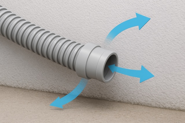 ポコポコ音を防ぐ逆止弁(エアカットバルブ)