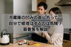 冷蔵庫の凹みの直し方って…自分で修理はするのは危険？最善策を解説
