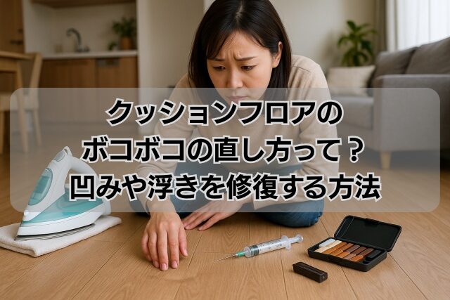 クッションフロアのボコボコの直し方って？凹みや浮きを修復する方法