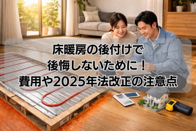 床暖房の後付けで後悔しないために！費用や2025年法改正の注意点