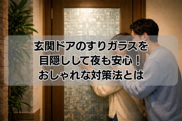 玄関ドアのすりガラスを目隠しして夜も安心！おしゃれな対策法とは