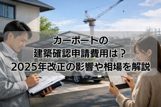 カーポートの建築確認申請費用は？2025年改正の影響や相場を解説