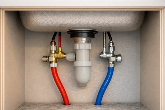 お湯が左で水が右になる給湯給水の標準規格