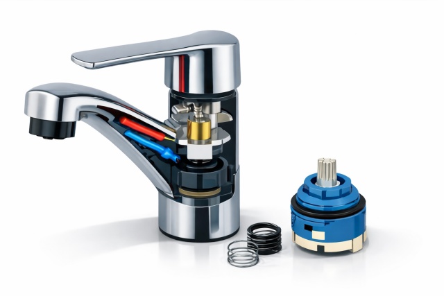 混合水栓の仕組みと止水カートリッジの役割