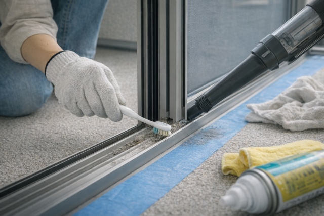 横引きロール網戸の外し方とメンテナンスの注意点