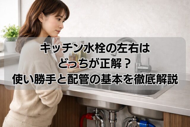 キッチン水栓の左右はどっちが正解？使い勝手と配管の基本を徹底解説