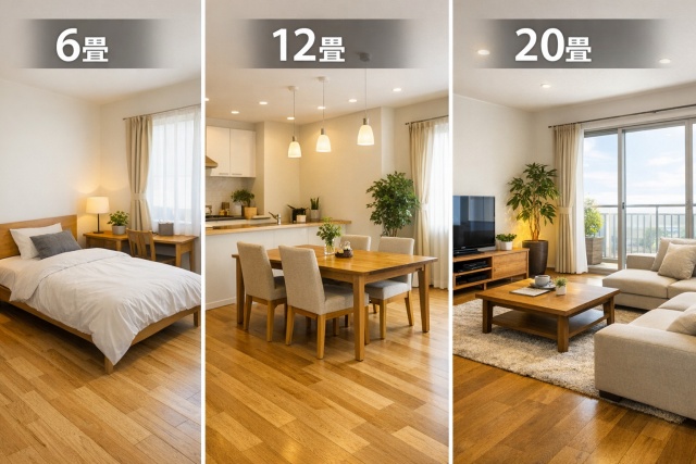 6畳から20畳までの面積別費用の相場と内訳