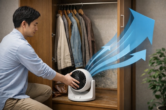 サーキュレーターや扇風機で空気を循環させる方法