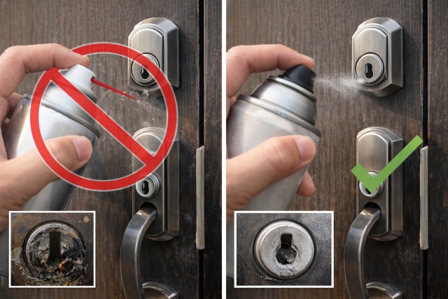 鍵穴の故障リスク！玄関ドアへのスプレー使用時に守るべき禁忌