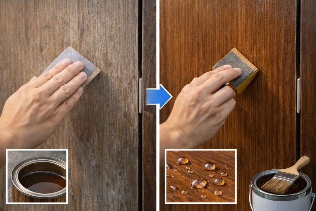 木製ドアの劣化を防ぐステイン塗装と定期的なメンテナンス法