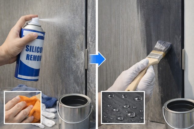 塗装リフォーム時に失敗を招くシリコン成分の密着不良と影響