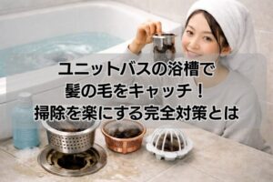 ユニットバスの浴槽で髪の毛をキャッチ！掃除を楽にする完全対策とは